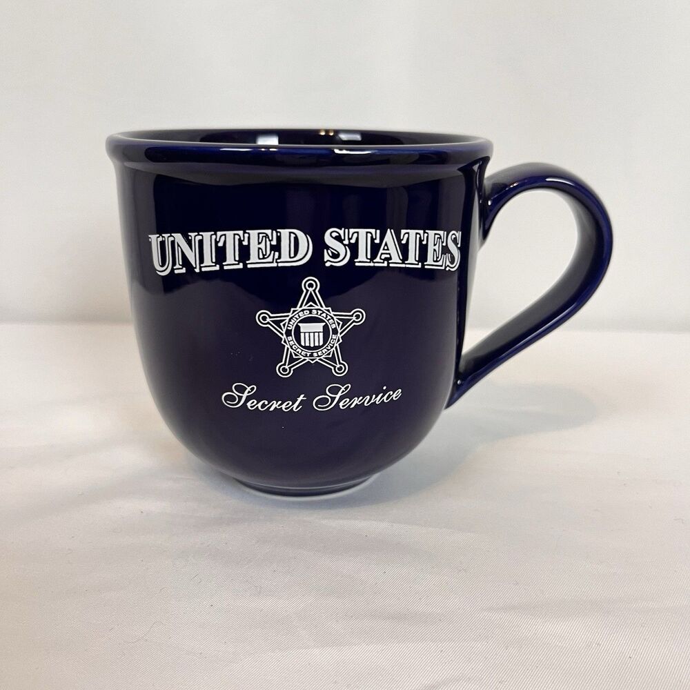 Official United States Secret Service Coffee Mug Cobalt Blue Silver Phoenix